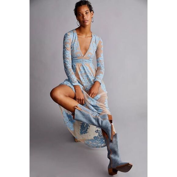 Free People x For Love & Lemons Temecula Maxi Lace Dress  $298 - Picture 4 of 5